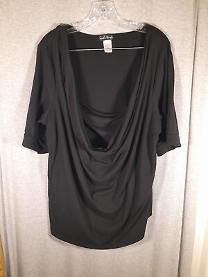 #ad French Atmosphere Top Womens Plus Size 2X Cowl Neck