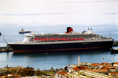 #ad Cunard Line RMS QUEEN MARY 2 Original photograph at Funchal in 2004