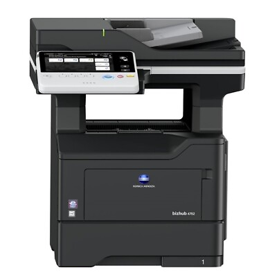 #ad Konica Minolta Bizhub 4752 MFP Laser Printer 52PPM w Toner copy Fax Scan email