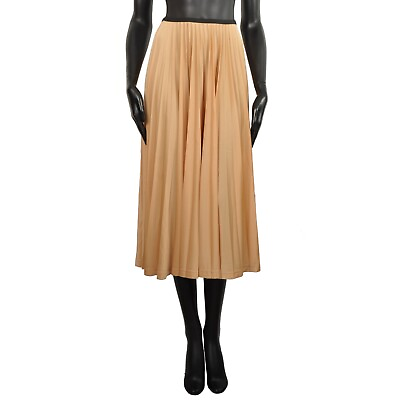 #ad CELINE PHOEBE PHILO 990$ Sunray Pleated Midi Skirt In Antique Rose