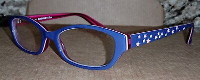 #ad Marchon NYC Kids Ava Glasses Purple Frame Star Print Childrens Eyewear Demo Lens