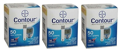#ad 150 Contour Test Strips 3 Boxes of 50 ct Exp 7 2025 FAST SHIPPING $41.80