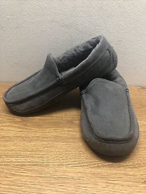 #ad UGG Men#x27;s Ascot Navy Yellow Slippers Size 10 MODEL:1120410