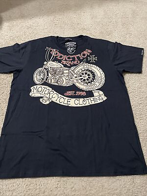 #ad Addiction brand motorcycle clothing t shirt size xl