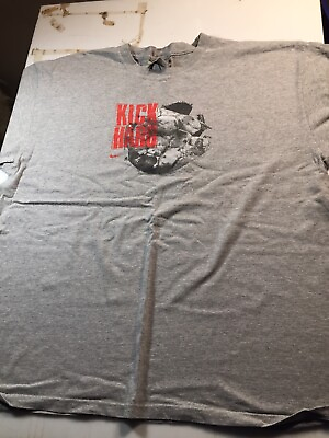 #ad Mens Nike “KICK HARD” Soccer T Shirt SzXL $10.00
