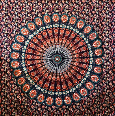 #ad Wall Hanging Tapestry Bedspread Mandala Meditation Hippie Psychedelic Poster