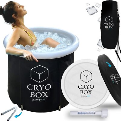 #ad Ice Bath Tub for Athletes with Thermo Lid and Thermometer Cold Plunge Tub wi...