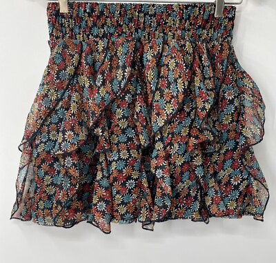 #ad Wet Seal Girls Youth Lined Frilly Skirt Size XL