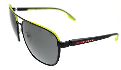 #ad Prada Linea Rossa 0PS 50YS 17G01V Matte Black Aviator Sunglasses