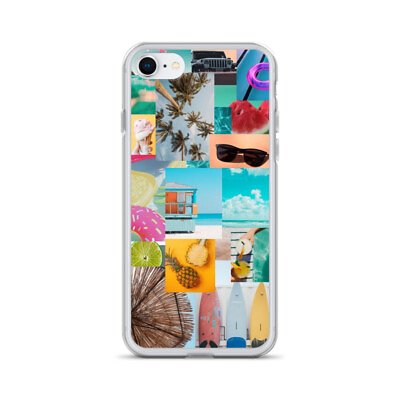 #ad Tropical Dream iPhone Case: Embrace Summer with Our Cute Paradise Collage Design