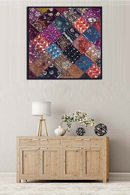 #ad 40quot; ETHNIC DECORATIVE ART EMBROIDERY GIFT FOR GIRL BEAD WALL HANGING TAPESTRY