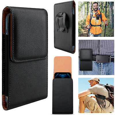 #ad Men Belt Pack Bag Loop Waist Holster Pouch Cell Phone Belt Case​ Leather Wallet