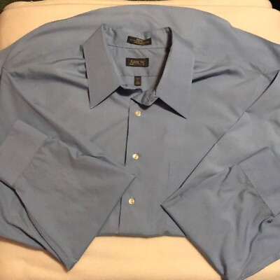 #ad Men#x27;s Dress Shirt Light Blue Arrow Size Neck 18 Sleeve 34 35
