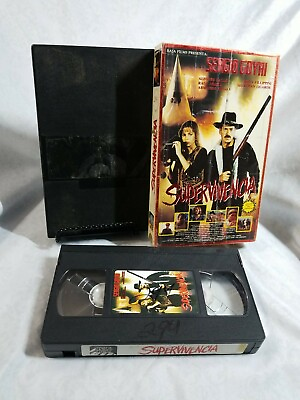#ad Supervivencia RARE VHS Mexicano Espanol Sergio Goyai Racist KKK Movie BIG BOX