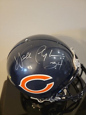 #ad Walter Payton Autograph Helmet Chicago Bears