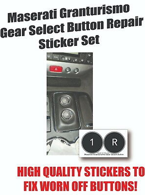 #ad Maserati Gran Turismo Gear Selection Sport Black Button Repair Stickers