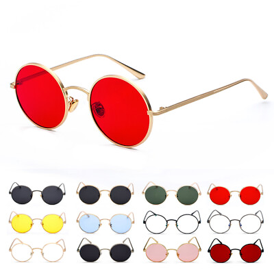#ad Vintage Round Sunglasses Retro Classic Trendy Stylish Metal Frame Sun Glasses