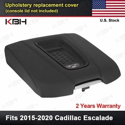 #ad Fits 2015 2020 Cadillac Escalade Center Console Lid Armrest Vinyl Cover Black