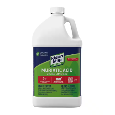 #ad NEW Green Muriatic Acid 1 Gal Etches Brightens Concrete and Masonry