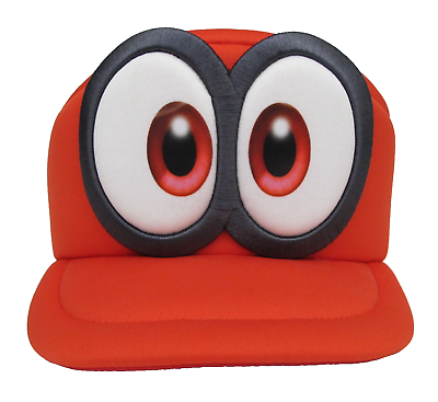 #ad Super Mario Odyssey Hat Adult 14 amp; Up One Size Red w Eyes Game Halloween 2017