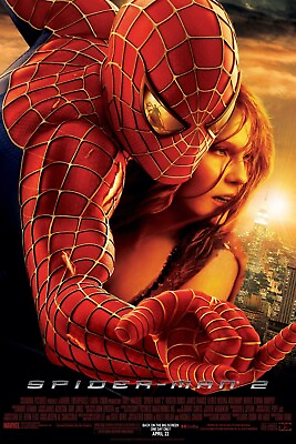 #ad 2004 Spiderman 2 Movie Poster 11X17 Peter Parker Tobey McGuire Marvel Comics🕷🍿