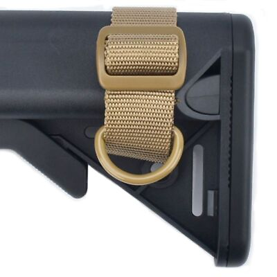 #ad Heavy Duty Adjustable Military Tactical Buttstock Sling Adapter with D ring