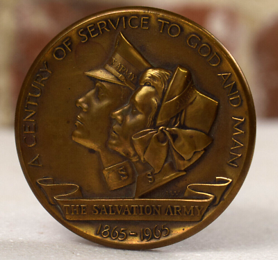 #ad 1965 Salvation Army Century of Service Medallic Art Company Bronze Medal