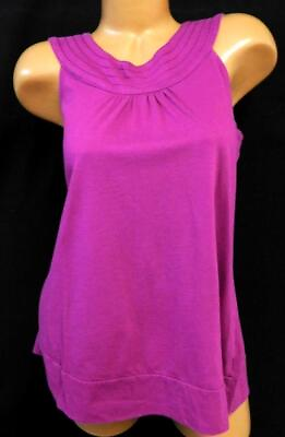 #ad A.n.a a new approach purple ruched detail scoop neck plus size sleeveless top XL $13.99
