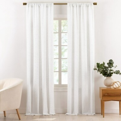 #ad Gap Home Multi Nep Organic Cotton Light Filtering Window Curtain Pair. E13