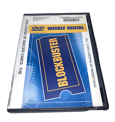 #ad the legend of Bagger Vance dvd in vintage Blockbuster rental case