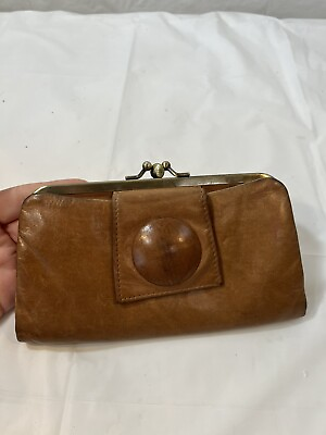 #ad Hobo International Clutch Wallet Women#x27;s Brown Leather Retro The Original