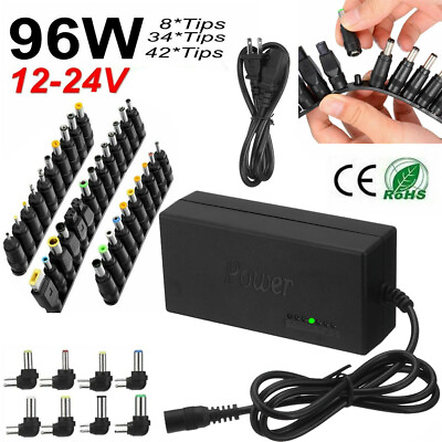 #ad 96W Universal Power Supply Charger for Laptop amp; Notebook AC To DC 12 24V Power