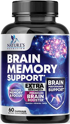 #ad Brain Booster Nootropic Supplement 1000mg Support Focus Energy Memory amp; Clarity