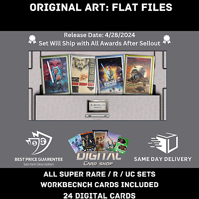 #ad Topps Star Wars Card Trader Original Art Flat Files ALL Super Rare R UC 24
