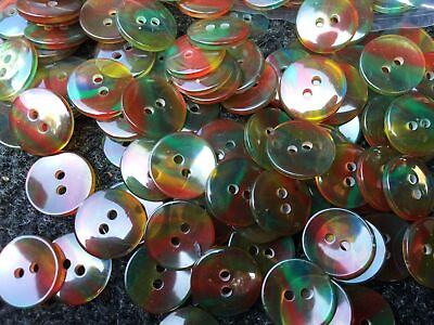 #ad Multi Color Rainbow LIFESAVER Button Red Green Yellow Shiny Finish 15mm 5 8quot; 2h