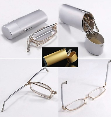 #ad Agstum Foldable Portable Reading Glasses Slim Spectacles Eyeglass Pocket Case