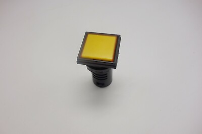 #ad 1PC Square Pilot light Yellow Color Led Lamp Cutout 22mm Screw Terminal 110V AC $3.28