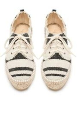 #ad Loeffler Randall Womens Sneaker Size 8.5 Alfie Espadrille Off White Black