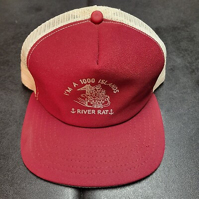 #ad Vintage River Rat Trucker Hat Cap USA Made