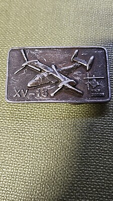 #ad Vintage 1982 Military Collector#x27;s Series XV 15 VTOL Aircraft Belt Buckle