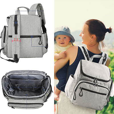 #ad Diaper Bag Backpack Baby Travel Waterproof Large Pack Mummy Baby Child Bag US