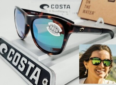 #ad COSTA DEL MAR tortoise green mirror VELA polarized 580G sunglasses NEW IN BOX $134.99