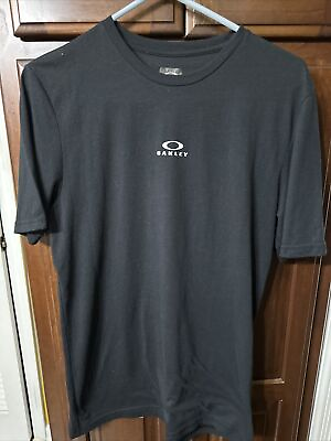 #ad Oakley Black Hydrolix Performance Fit Athletic Tee T Shirt Medium