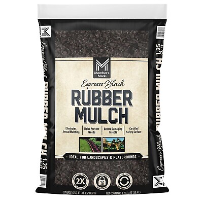 #ad Member#x27;s Mark Black Rubber Mulch 1.25 Cubic Feet