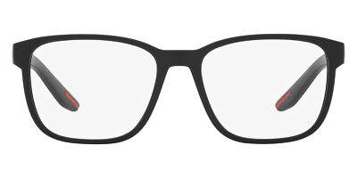 #ad Prada PS Eyeglasses Men Black Rubber 57mm New 100% Authentic