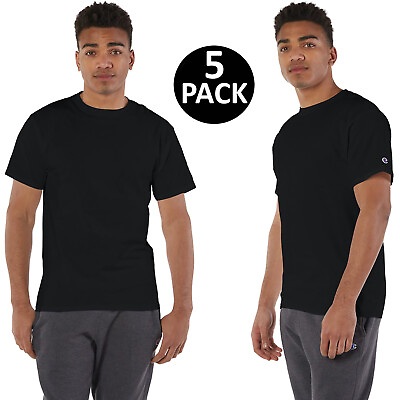 #ad PACK OF 3 amp; 5 Champion Mens T Shirt Crew Neck Short Sleeves T Shirt T525C