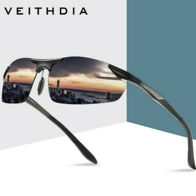 #ad VEITHDIA Aluminum HD Polarized Sunglasses Men Sports Outdoor Driving Glasses