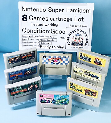 #ad Nintendo Super famicom Popular title 8 Game set Bundle Mario Donkey Japanese #2 $34.49