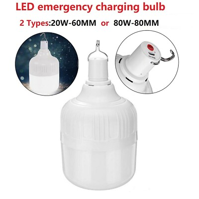 #ad 80W USB Rechargeable LED Outdoor Night Light Bulb Lights Portable Lamp $15.12