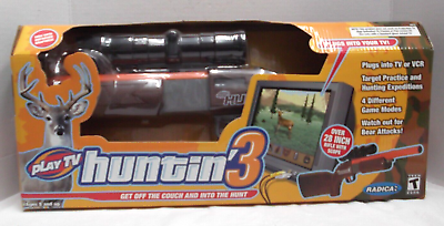 #ad Huntin#x27; 3 Play TV Plug N Play Deer Huntin Rifle Gun with Scope 2005 Radica Games